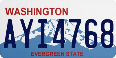 WA license plate AYI4768