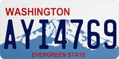 WA license plate AYI4769
