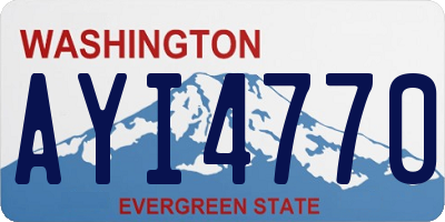 WA license plate AYI4770