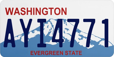 WA license plate AYI4771