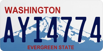 WA license plate AYI4774
