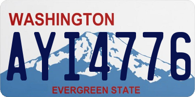 WA license plate AYI4776
