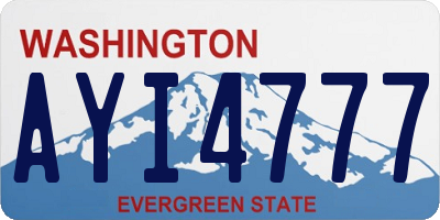 WA license plate AYI4777