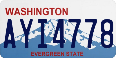 WA license plate AYI4778
