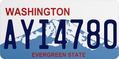 WA license plate AYI4780