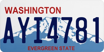 WA license plate AYI4781