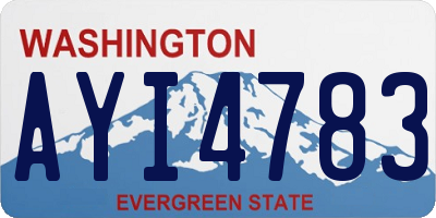 WA license plate AYI4783