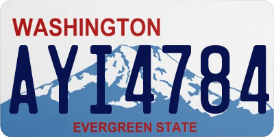 WA license plate AYI4784