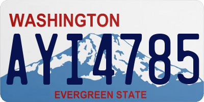 WA license plate AYI4785