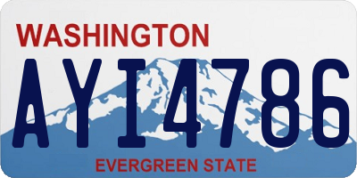 WA license plate AYI4786