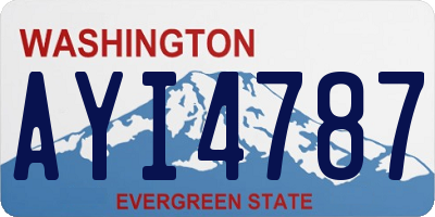 WA license plate AYI4787