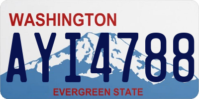 WA license plate AYI4788