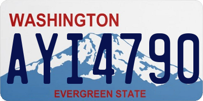 WA license plate AYI4790