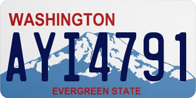 WA license plate AYI4791