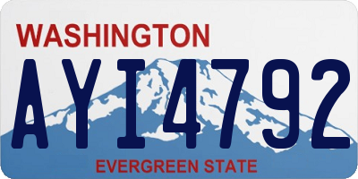 WA license plate AYI4792