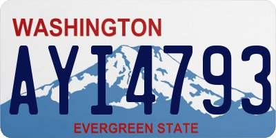 WA license plate AYI4793