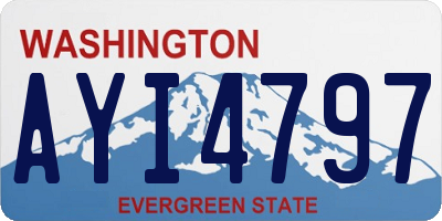 WA license plate AYI4797