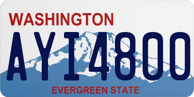WA license plate AYI4800