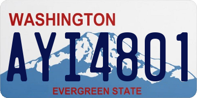 WA license plate AYI4801