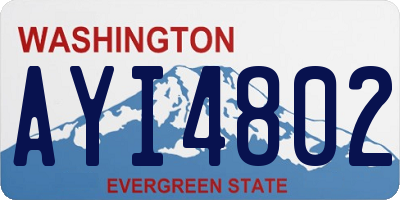 WA license plate AYI4802