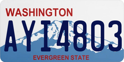 WA license plate AYI4803