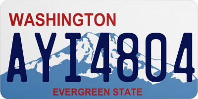 WA license plate AYI4804