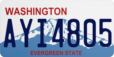 WA license plate AYI4805