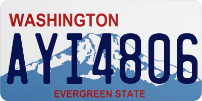 WA license plate AYI4806