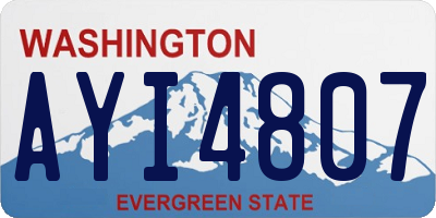 WA license plate AYI4807