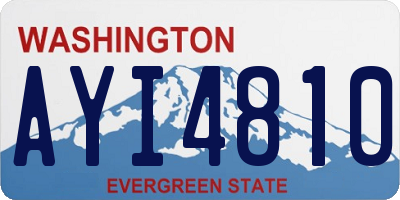 WA license plate AYI4810