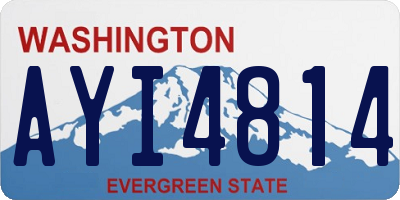 WA license plate AYI4814