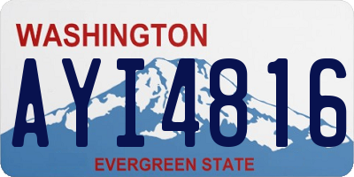 WA license plate AYI4816