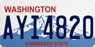 WA license plate AYI4820