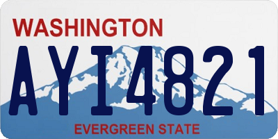 WA license plate AYI4821