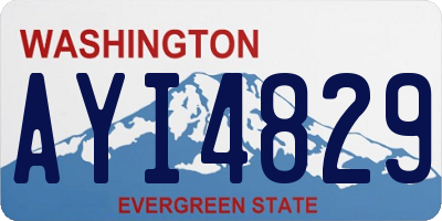 WA license plate AYI4829