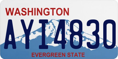WA license plate AYI4830