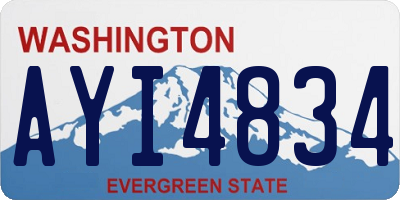 WA license plate AYI4834