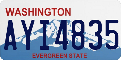 WA license plate AYI4835