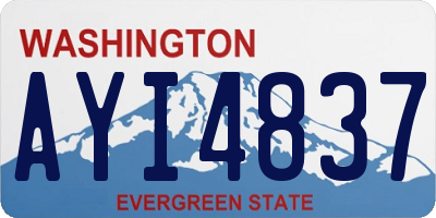 WA license plate AYI4837