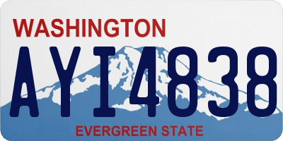 WA license plate AYI4838