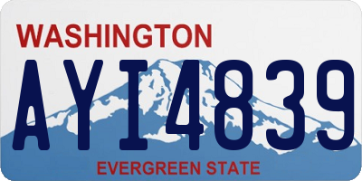 WA license plate AYI4839