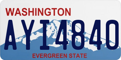 WA license plate AYI4840
