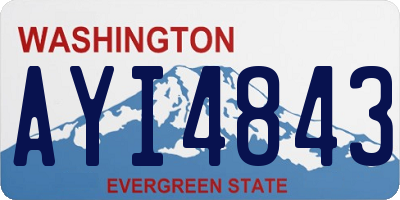 WA license plate AYI4843