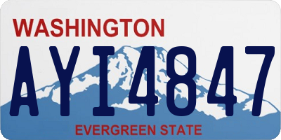 WA license plate AYI4847