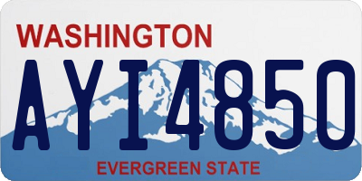 WA license plate AYI4850