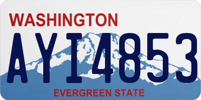 WA license plate AYI4853