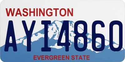 WA license plate AYI4860