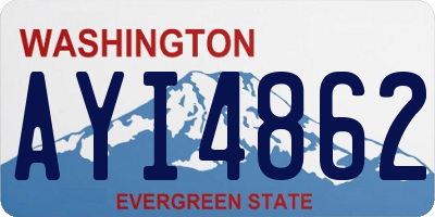 WA license plate AYI4862