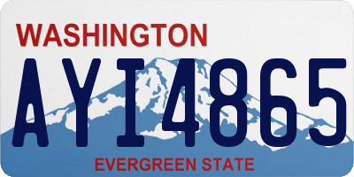 WA license plate AYI4865