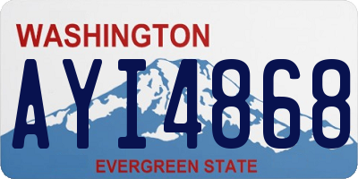 WA license plate AYI4868